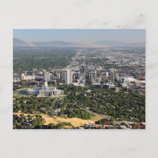 Luftbild im Zentrum von Salt Lake City, Utah Postkarte
