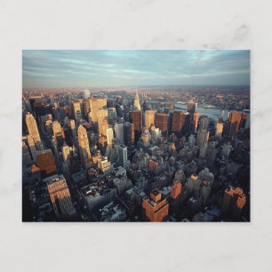 Luftbild New York City Chrysler Building Spitze Postkarte