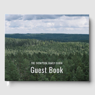 Luftbild Nordische Waldlandschaft Foto Familienhüt Gästebuch