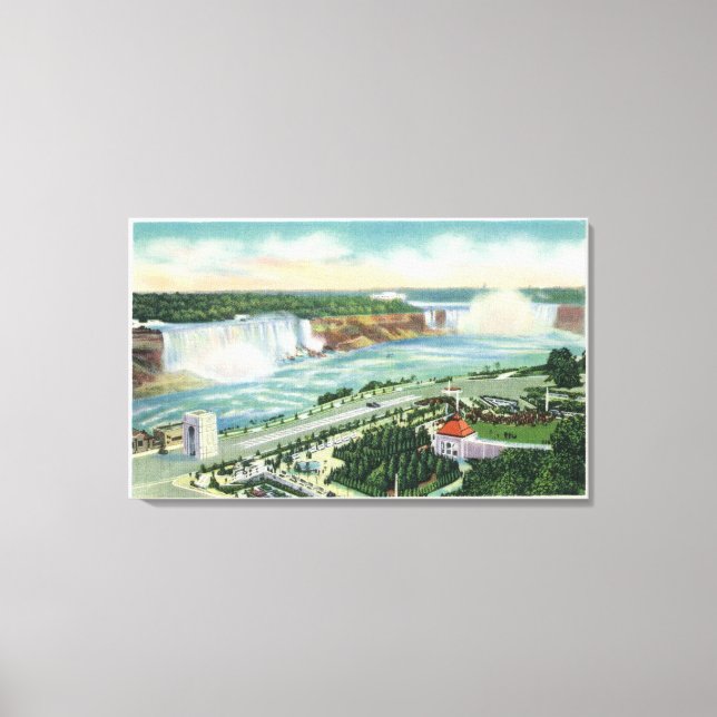 Luftbild Oakes Garden Theater und Wasserfälle Leinwanddruck (Vorderseite)