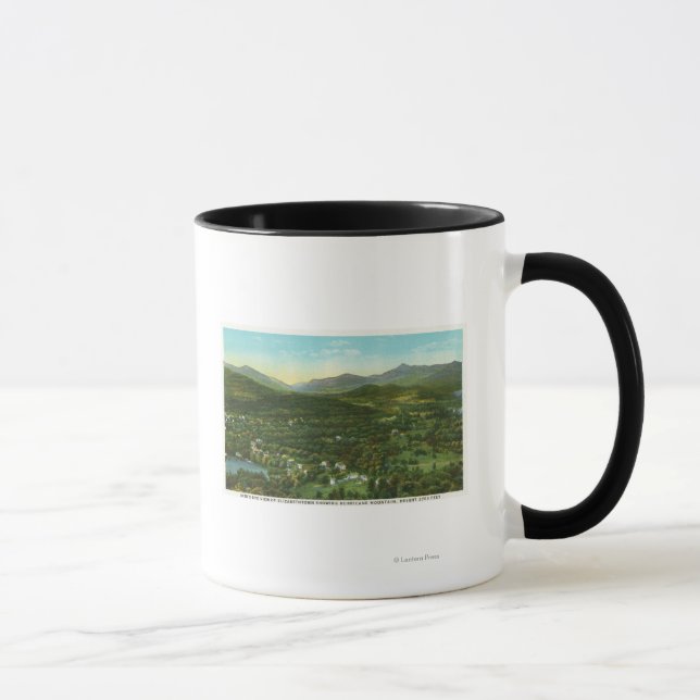 Luftbild Stadt mit Hurrikanberg Tasse (Rechts)