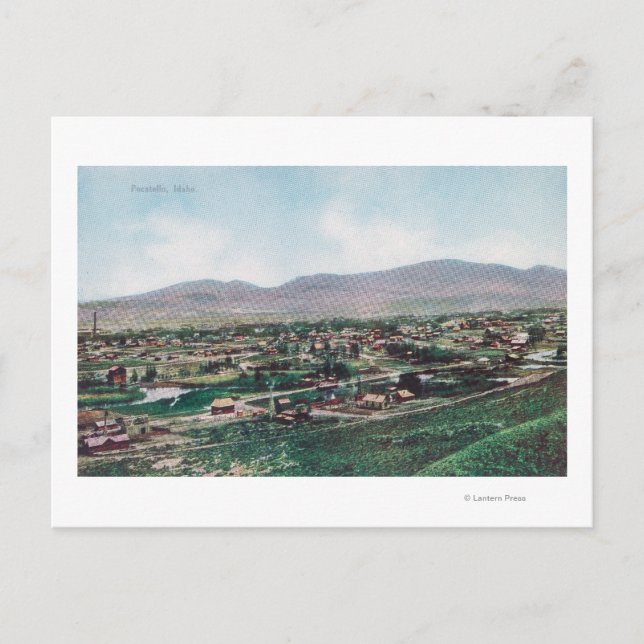 Luftbild Stadt von den Hügeln aus Postkarte (Vorderseite)