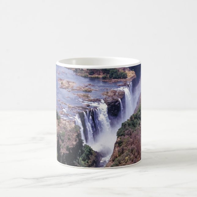 Luftbild Victoriafälle - Simbabwe, Afrika Kaffeetasse (Mittel)