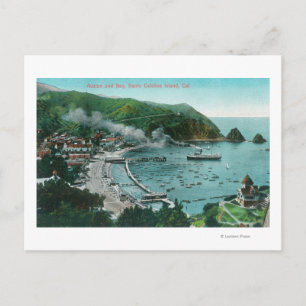 Luftbild von Avalon und Bay Postkarte