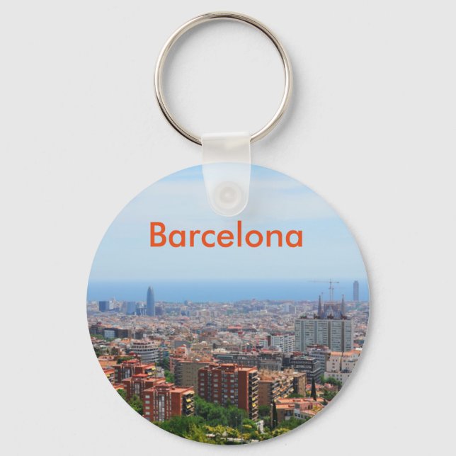 Luftbild von Barcelona, Spanien Schlüsselanhänger (Vorderseite)