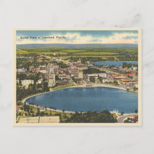 Luftbild von Lakeland Florida im Vintage-Stil Postkarte
