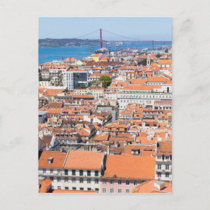 Luftbild von Lissabon, Portugal Postkarte