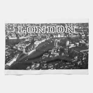 Luftbild von London Geschirrtuch