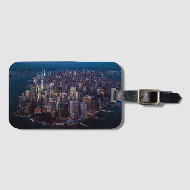 Luftbild von Manhattan Gepäckanhänger (Vorderseite (Horizontal))
