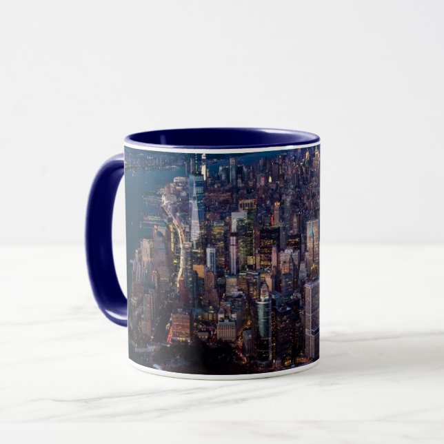 Luftbild von Manhattan Tasse (Vorderseite Links)