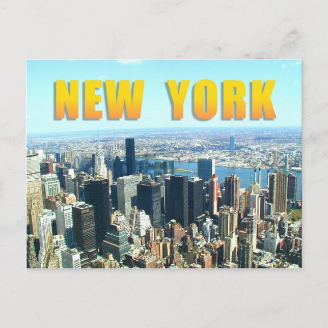 Luftbild von New York City Postkarte (Vorderseite)
