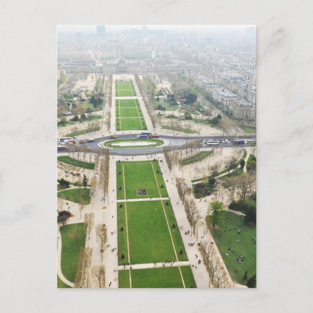 Luftbild von Paris Postkarte (Vorderseite)
