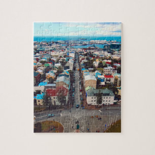 Luftbild von Reykjavik Puzzle