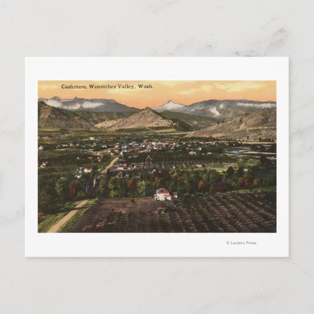 Luftbild von Stadt und Tal Postkarte (Vorderseite)