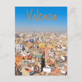 Luftbild von Valencia, Spanien Postkarte