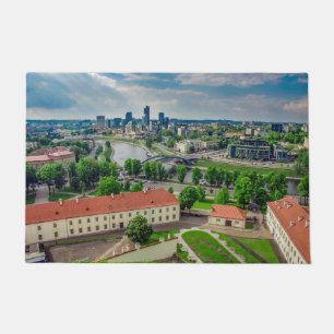 Luftbild von Vilnius, Litauen Fußmatte