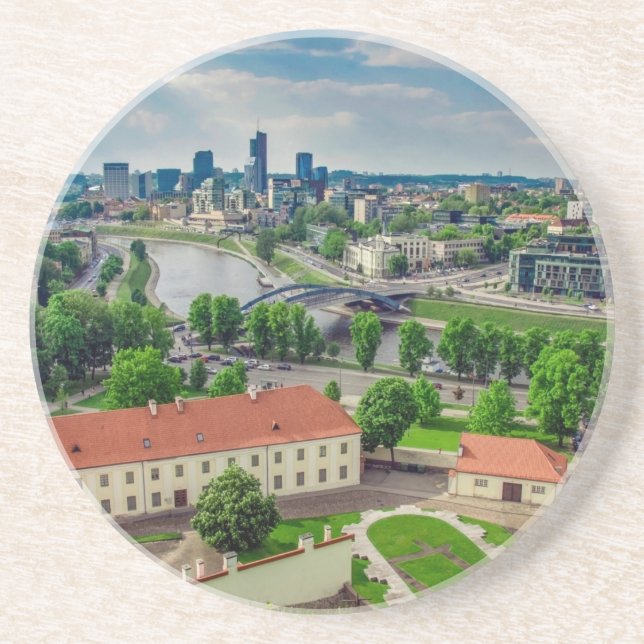 Luftbild von Vilnius, Litauen Getränkeuntersetzer (Vorne)