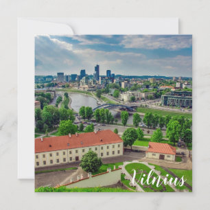 Luftbild von Vilnius, Litauen-Karte