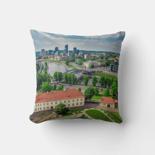 Luftbild von Vilnius, Litauen Kissen