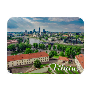 Luftbild von Vilnius, Litauen Magnet