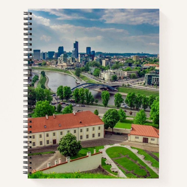 Luftbild von Vilnius, Litauen Notizbuch (Vorderseite)