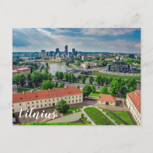 Luftbild von Vilnius, Litauen Postkarte