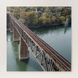 Luftbildbahn auf Potomac Fluss Puzzle