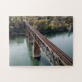 Luftbildbahn auf Potomac Fluss Puzzle
