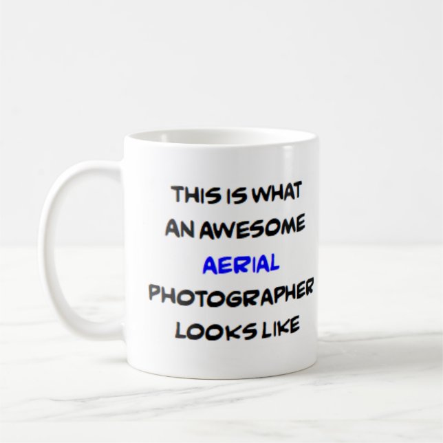 Luftbildfotograf, phantastische Kaffee-Tasse Kaffeetasse (Links)