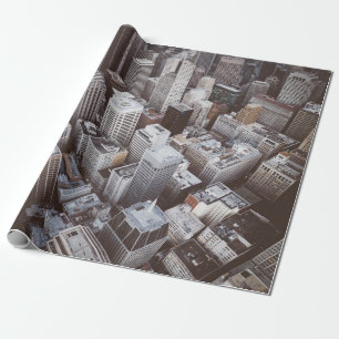 Luftbildfotografie der Stadt tagsüber Geschenkpapier