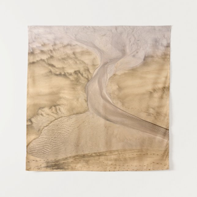 Luftbildfotografie der Wüste Wandteppich (Vorderseite)