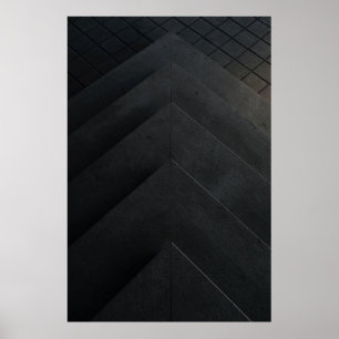 Luftbildfotografie eines konkreten Schritts Poster