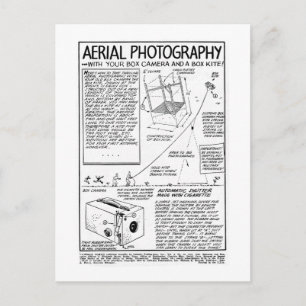 Luftbildfotografie mit Kasten-Kamera Postkarte