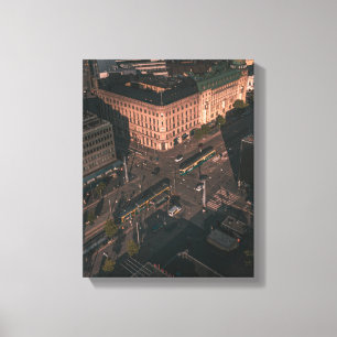 Luftbildfotografie städtische Gebäude Leinwanddruck