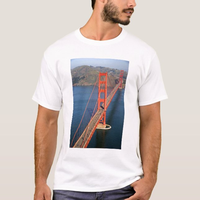 Luftblick auf die Golden Gate Bridge im T-Shirt (Vorderseite)