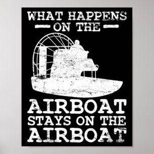 Luftboot-Boot Kapitän Bootfahren Vintage Poster