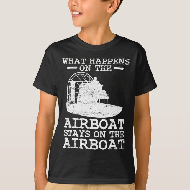 Luftboot-Bootskapitän Bootfahren Vintage  T-Shirt (Vorderseite)