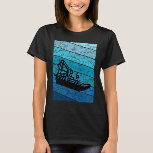 Luftboot Hydroplane Sumpf Retro Vintage Ozean Fanb T-Shirt