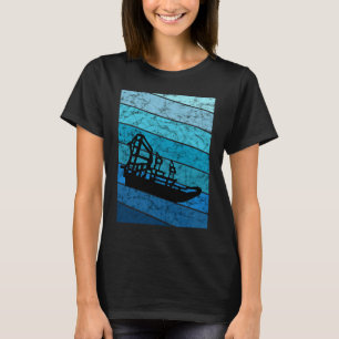 Luftboot Hydroplane Sumpf Retro Vintage Ozean Fanb T-Shirt