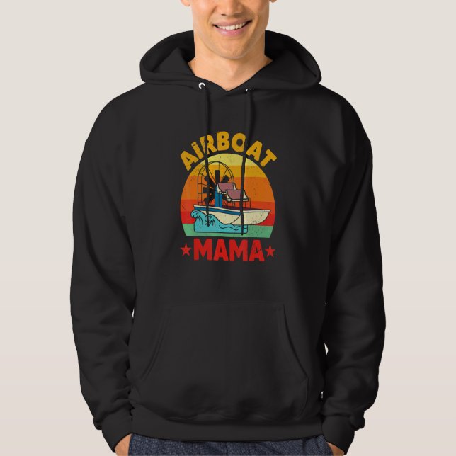 Luftboot-Mutter   Flugzeugmotor   Bogenfischen-Fan Hoodie (Vorderseite)