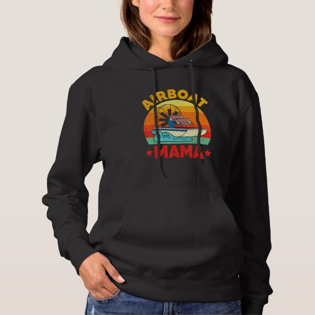 Luftboot-Mutter   Flugzeugmotor   Bogenfischen-Fan Hoodie (Vorderseite)