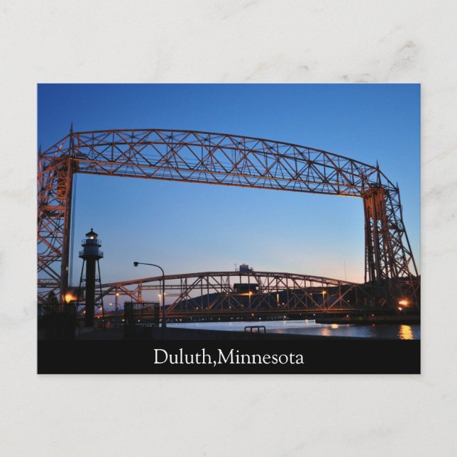 Luftbrücke Duluth Minnesota Postkarte (Vorderseite)