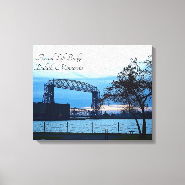 Luftbrücke Duluth, Minnesota Print Leinwand (Vorderseite)