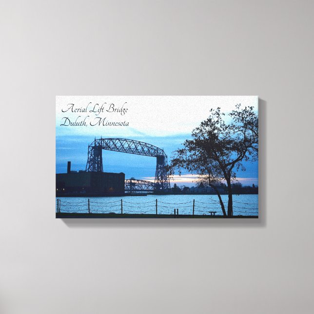 Luftbrücke Duluth, Minnesota Print Leinwand (Vorderseite)