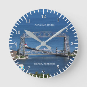 Luftbrücke Duluth Runde Wanduhr