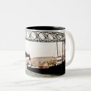 Luftbrücke und Kanal, Duluth, Minn. Zweifarbige Tasse