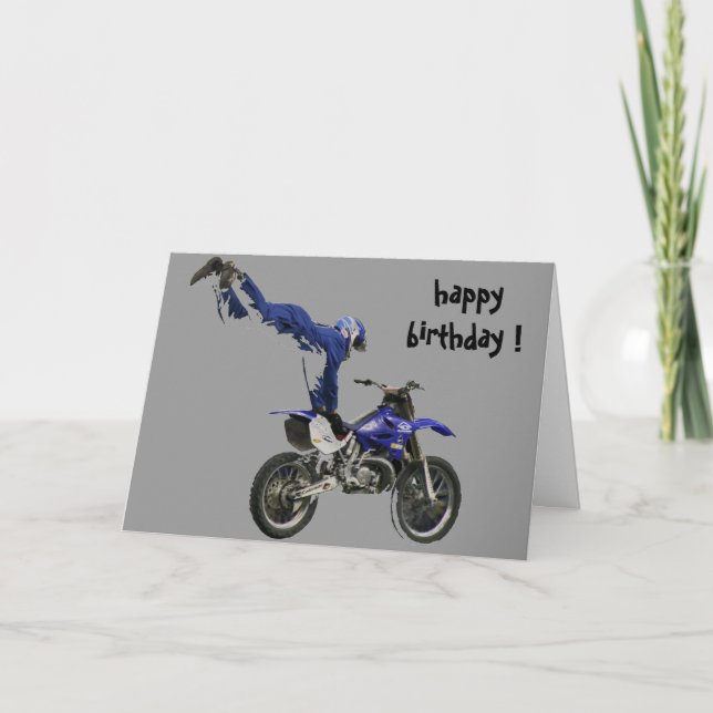 Luftc$motokreuz Geburtstag Karte (Vorderseite)