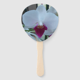 Lüfter mit weißer und lila Orchidee Fächer