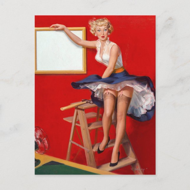 LüfterButton nach oben Postkarte (Vorderseite)