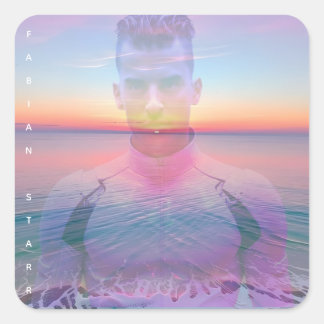 Lüfterschaltfläche für die digitale Liebe von Fabi Quadratischer Aufkleber